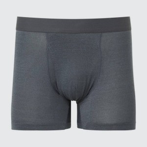 Uniqlo Airism Heather Boxers Men's Underwear Grey | CLIZVG123