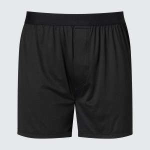 Uniqlo Airism Loose Fit Boxers Men's Underwear Black | XUISWN973