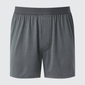 Uniqlo Airism Loose Fit Heather Boxers Men's Underwear Grey | WLEXAP936