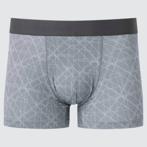 Uniqlo Airism Low Rise Lined Boxers Men's Underwear Grey | QXFRVE754