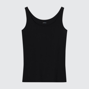 Uniqlo Airism Sleeveless Women's Tops Black | QPZEML326