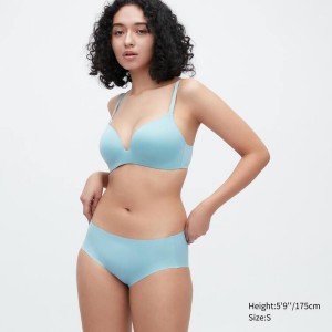 Uniqlo Airism Ultra Seamless Hiphugger Women's Underwear Blue | YILMBJ039