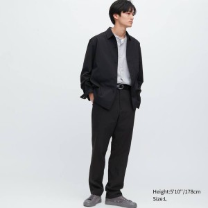 Uniqlo Airsense Ultra Light Relaxed Fit Men's Trousers Black | DWLEQX312