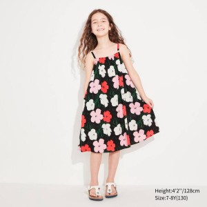 Uniqlo Andy Warhol Flowers Collection Ut Camisole Kids' Dress Pink | VKYQZW421