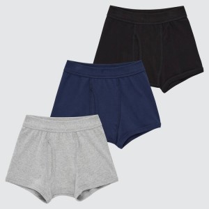 Uniqlo Boxers (Three Pack) Kids' Underwear Grey / Blue / Black | SQYJFP508