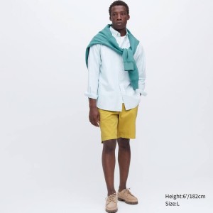 Uniqlo Chino Men's Shorts Yellow | LHNYTA278