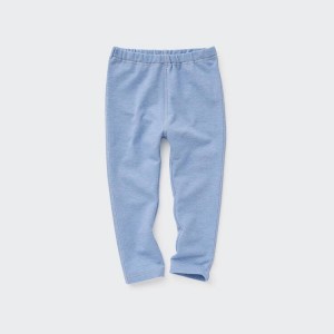 Uniqlo Cotton Denim-look Baby Leggings Blue | ZVFESL265