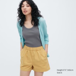 Uniqlo Cotton Easy Women's Loungewear Yellow | HGEJXW943