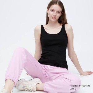 Uniqlo Cotton Women's Tops Black | VAQOYE514