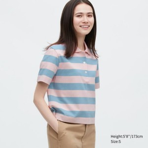 Uniqlo Cropped Relaxed Fit Women's T Shirts Pink | ZCJKDT935