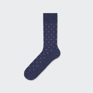 Uniqlo Dotted Men's Socks Blue | ASHVPL561