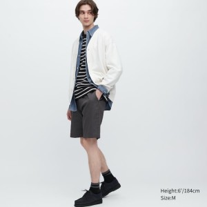 Uniqlo Dry Stretch Easy Men's Shorts Dark Grey | CHQKMY842