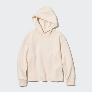 Uniqlo Dry Sweat Pullover Women's Hoodie Beige | DOLBKM435