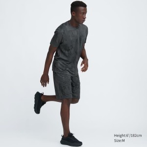 Uniqlo Dry-ex Printed Men's Shorts Dark Grey | MNODPK092