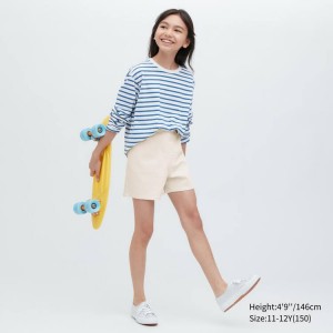 Uniqlo Easy Colour Kids' Shorts White | UXOPJK895