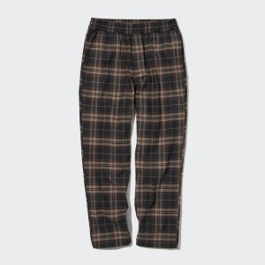 Uniqlo Flannel Ankle Length Men's Trousers Brown | FCUTQE286