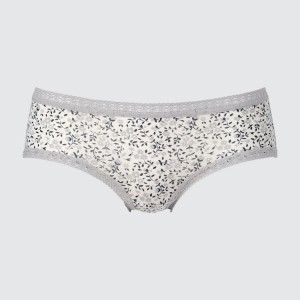 Uniqlo Floral Hiphugger Women's Underwear Grey | JHOIBQ427