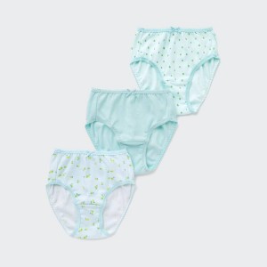 Uniqlo Fruit Print (Three Pairs) Kids' Underwear Blue | NAGCET286