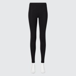 Uniqlo Heattech Extra Warm Cotton Thermal Women's Leggings Black | DKICEL970