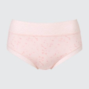 Uniqlo High Rise Flower Print Women's Underwear Pink | XOJRYK478