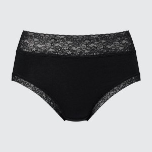 Uniqlo High Rise Women's Underwear Black | FJEQNB689