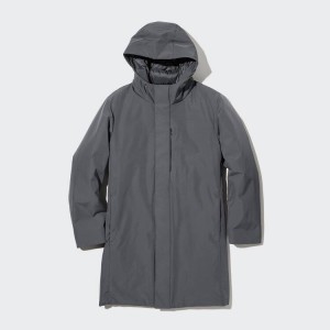 Uniqlo Hybrid Down Men's Coats Grey | OXYZEP102