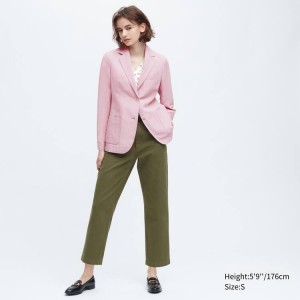 Uniqlo Ines De La Fressange Linen Cotton Blend Women's Jackets Pink | XOLDEY713