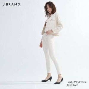 Uniqlo Jnd Jeggings Women's Trousers White | NDHXVQ238