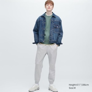 Uniqlo Joggers Men's Trousers Grey | WXUIVD076