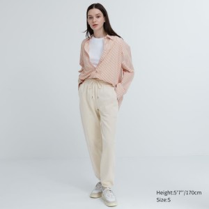 Uniqlo Joggers Women's Trousers Beige | YOFGIB401