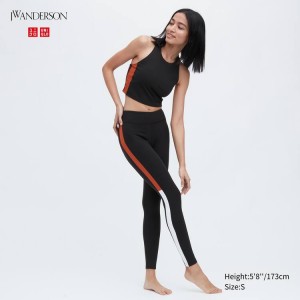 Uniqlo Jw Anderson Airism Uv Protection Soft Women's Leggings Black | CVGJZH257