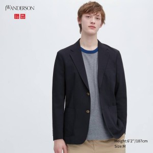 Uniqlo Jw Anderson Airsense Ultra Light Men's Jackets Navy | KQULIR467