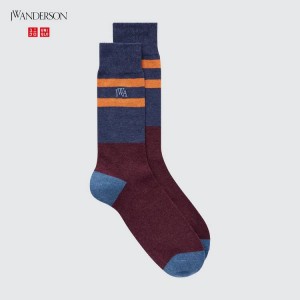 Uniqlo Jw Anderson Men's Socks Blue | QVIYBT905