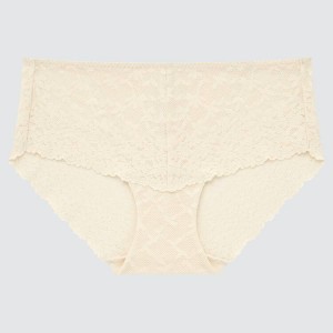 Uniqlo Lace Hiphugger Women's Underwear White | MGDNEY821