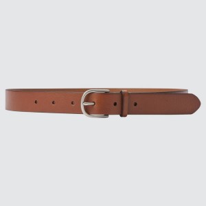 Uniqlo Leather Women's Belts Brown | XUTZGO150