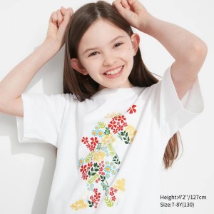 Uniqlo Mfa Utgp2023 Graphic Kids' T Shirts White | ZEBPVC317