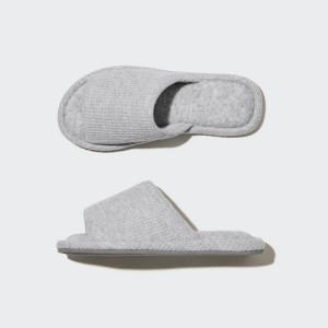 Uniqlo Open Toe Waffle Women's Slippers Grey | SDNXLQ398