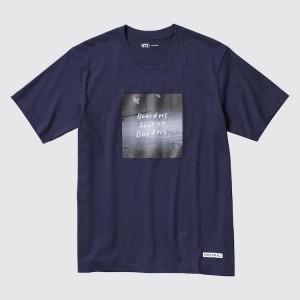 Uniqlo Peace For All Ut Graphic (Ayumu Hirano) Men's T Shirts Navy | ZEWDAP780