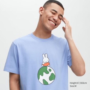 Uniqlo Peace For All Ut Graphic (Dick Bruna) Men's T Shirts Blue | IZABWK296