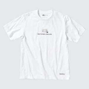 Uniqlo Peace For All Ut Graphic (Haruki Murakami) Women's T Shirts White | DJQIWK482