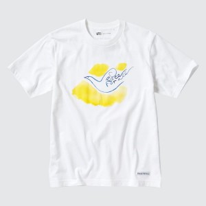 Uniqlo Peace For All Ut Graphic (Ines De La Fressange) Women's T Shirts White | KADHEZ715