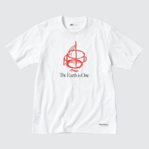 Uniqlo Peace For All Ut Graphic (Tadao Ando) Men's T Shirts White | PGFSDA460