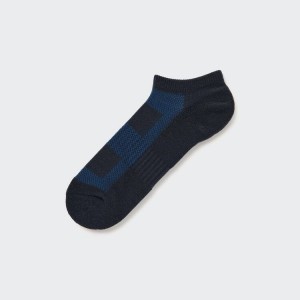 Uniqlo Pile Mesh Short Men's Socks Navy | PGKNSU874