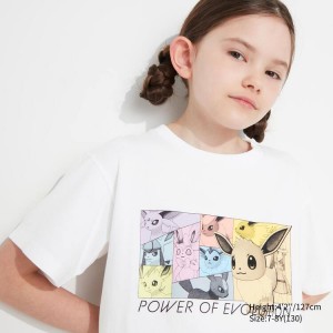 Uniqlo Pokemon Ut Graphic Kids' T Shirts White | PVTYGA682