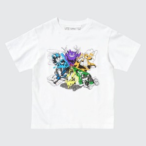 Uniqlo Pokémon Meets Artist Ut Graphic Kids' T Shirts White | PZNMBG421