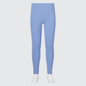 Uniqlo Ribbed Kids' Leggings Blue | ETHXVU983