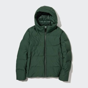 Uniqlo Seamless Down 3d Cut Men's Parka Dark Green | HRPFDS901