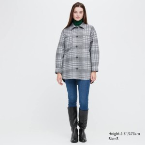 Uniqlo Shirt Women's Shirts Grey | VQKCPT354