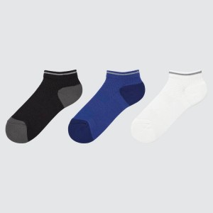 Uniqlo Short (Three Pairs) Kids' Socks Black / Blue / White | ROAYNT014