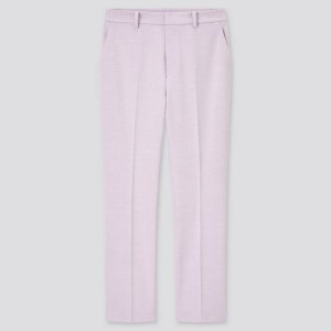 Uniqlo Smart Comfort Ankle Length (2021 Season) Women's Trousers Light Purple | UWVZIP745